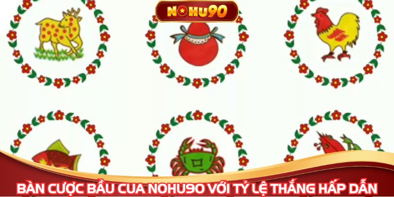 Bàn cược Bầu cua NOHU90 với tỷ lệ thắng hấp dẫn.